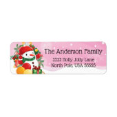 Kerstman Kerst Retouradres Label (Voorkant)