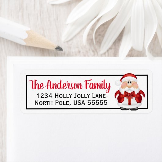 Kerstman Kerst Retouradres Label (Insitu)