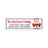 Kerstman Kerst Retouradres Label (Voorkant)