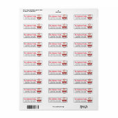 Kerstman Kerst Retouradres Label (Full Sheet)
