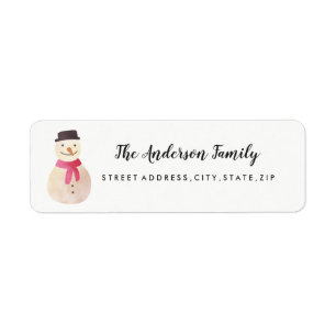 Kerstman kerst retouradreslabel etiket