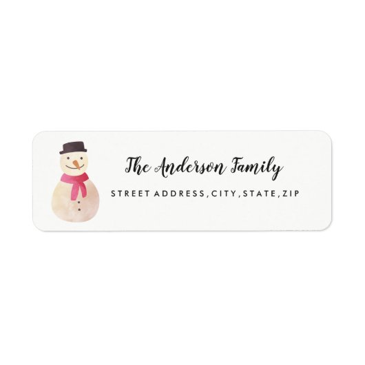 Kerstman kerst retouradreslabel etiket (Voorkant)