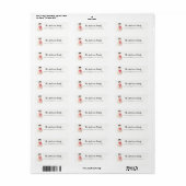 Kerstman kerst retouradreslabel etiket (Full Sheet)