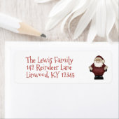 Kerstman - Kerst retouradreslabels Etiket (Insitu)