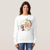 Kerstman Kerst Retro Sweatshirt (Voorkant volledig)