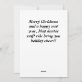 Kerstman kerst rit naar het zuidwesten feestdagenkaart (Achterkant)