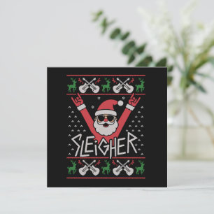 Kerstman Kerst Rock n Roll Vieze Zweet Feestdagenkaart