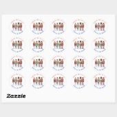 Kerstman Kerst Ronde Cadeautags Sticker (Vel)