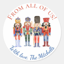 Kerstman Kerst Ronde Cadeautags Sticker