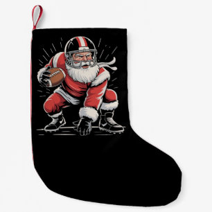 Kerstman Kerst Santa Voetbal Lineman Quarterback  Kleine Kerstsok