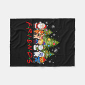 Kerstman Kerst Sinterklaas Vrienden Rudolf Sneeuwm Fleece Deken (Voorkant (Horizontaal))