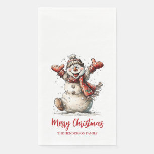 Kerstman Kerst Sneeuwman Papieren Gast Handdoeken Servet