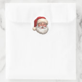 Kerstman Kerst Sticker in Vintage Stijl (Tas)