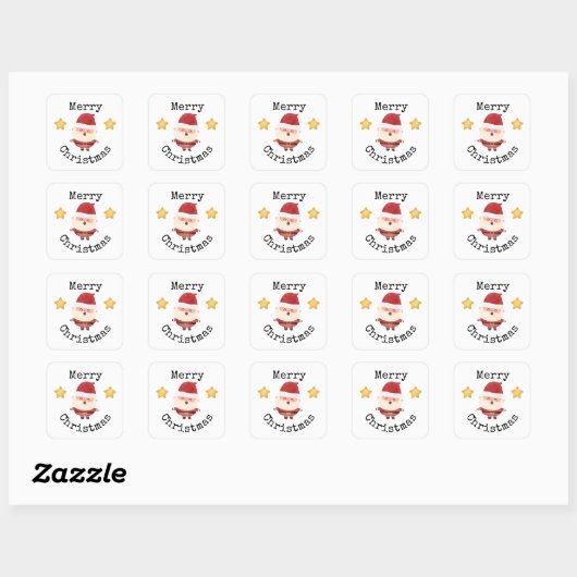 Kerstman kerst stickers (Vel)