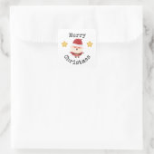 Kerstman kerst stickers (Tas)