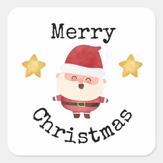 Kerstman kerst stickers (Voorkant)