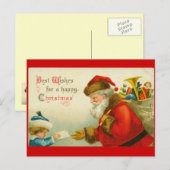 Kerstman Kerst stijl Feestdagenkaart (Voorkant / Achterkant)