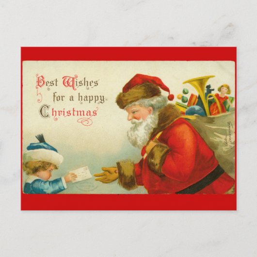 Kerstman Kerst stijl Feestdagenkaart (Voorkant)