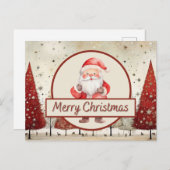 Kerstman, Kerst, Vakantie Briefkaart (Voorkant / Achterkant)
