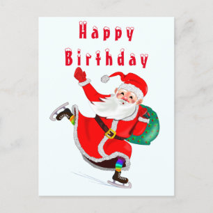 Kerstman Kerst Verjaardagskaart Briefkaart