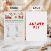 Kerstman Kerst voltooit de Kerst Phrases Game Feestdagenkaart