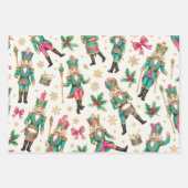 Kerstman Kerst Waterkleur Inpakpapier Vel (Voorkant)
