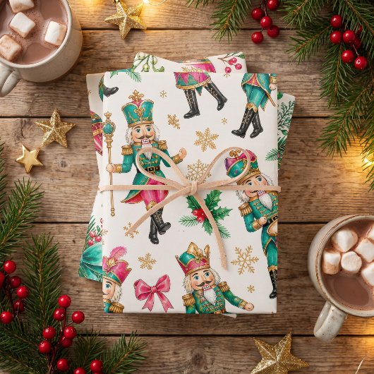 Kerstman Kerst Waterkleur Inpakpapier Vel