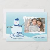 Kerstman kerst winter foto  feestdagenkaart (Voorkant)