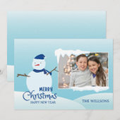 Kerstman kerst winter foto  feestdagenkaart (Voorkant / Achterkant)