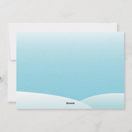 Kerstman kerst winter foto feestdagenkaart (Achterkant)