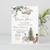 Kerstman Kerst Winter Ornament Baby Shower Kaart (Staand voorkant)