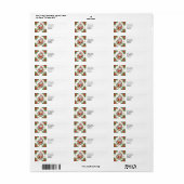Kerstman Kerst Zwembad Feestje Etiket (Full Sheet)