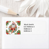 Kerstman Kerst Zwembad Feestje Etiket (Insitu)