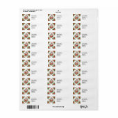 Kerstman Kerst Zwembad Feestje Etiket (Full Sheet)
