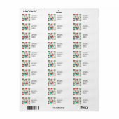Kerstman Kerst Zwembad Feestje Etiket (Full Sheet)