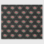 Kerstman: Kerstaker Antlers op hout Cadeaupapier (Vlak)