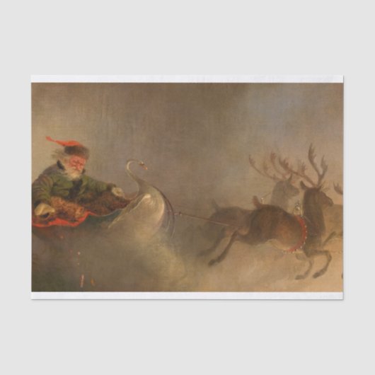 Kerstman, kerstavond door William H. Beard Tissuepapier (Voorkant)