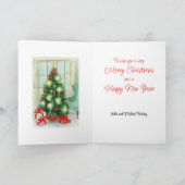 Kerstman Kerstbaby Rendier Personaliseer  Feestdagen Kaart (Binnen)