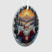 Kerstman Kerstbal 2025 – Winterlandschap 1 Ornament (voorkant)