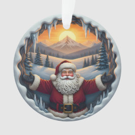 Kerstman Kerstbal 2025 – Winterlandschap 1 Ornament
