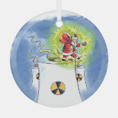 Kerstman kerstbal glazen ornament (Voorkant)