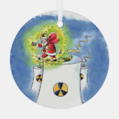 Kerstman kerstbal glazen ornament (Achterkant)