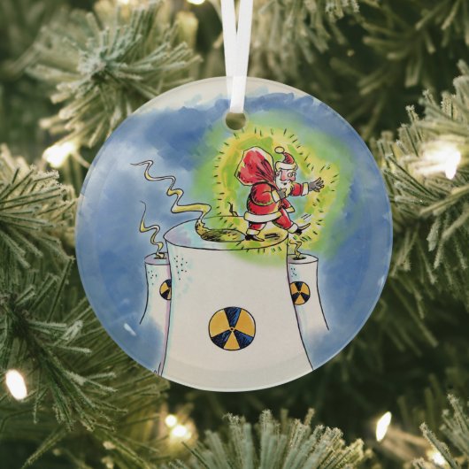 Kerstman kerstbal glazen ornament (Insitu)