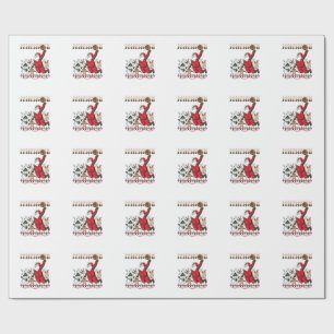 Kerstman Kerstbal Sneeuwman Rendier Cadeaupapier