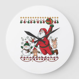 Kerstman Kerstbal Sneeuwman Rendier Grote Klok