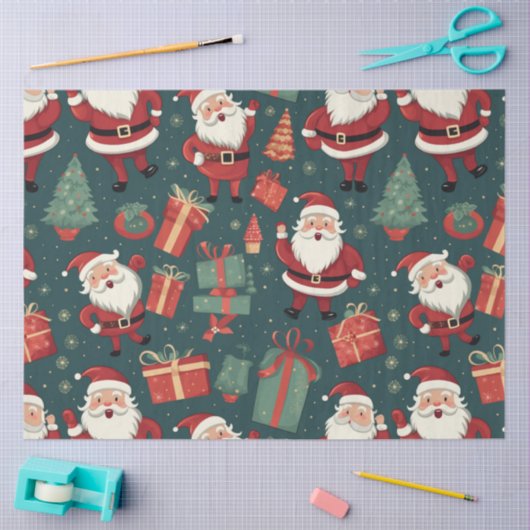 Kerstman Kerstbomen Cadeaus Kerst Tissuepapier (Craft)