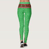 kerstman, kerstbomen en pooldots leggings (Achterkant)