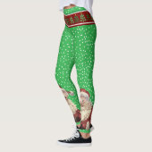 kerstman, kerstbomen en pooldots leggings (Links)