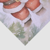 Kerstman Kerstbomen Honden Kerstmis Tissuepapier (Detail)