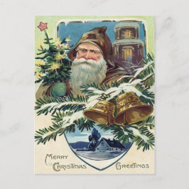 Kerstman Kerstboom Bel Ster Feestdagenkaart